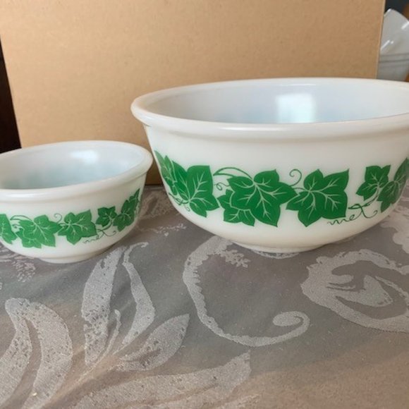Anchor Hocking Other - 2 Vintage Anchor Hocking Ivy Mixing Bowls